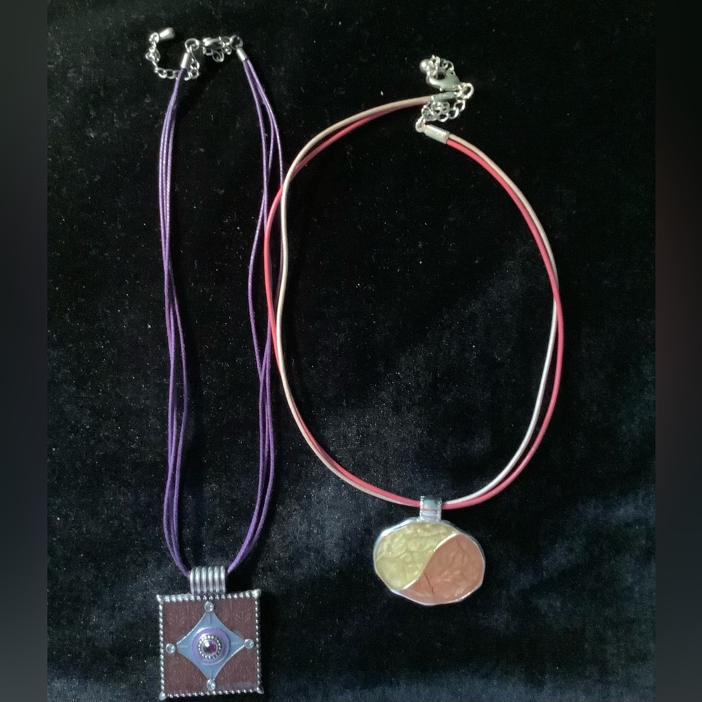 2 Vintage Multi-Color/Texture Necklaces- both Excel. Condition!